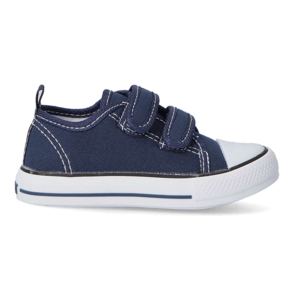 PEKES Zapatilla lona casual velcro