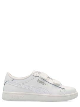 PUMA Zapatillas colegiales blancas Smash 3.0